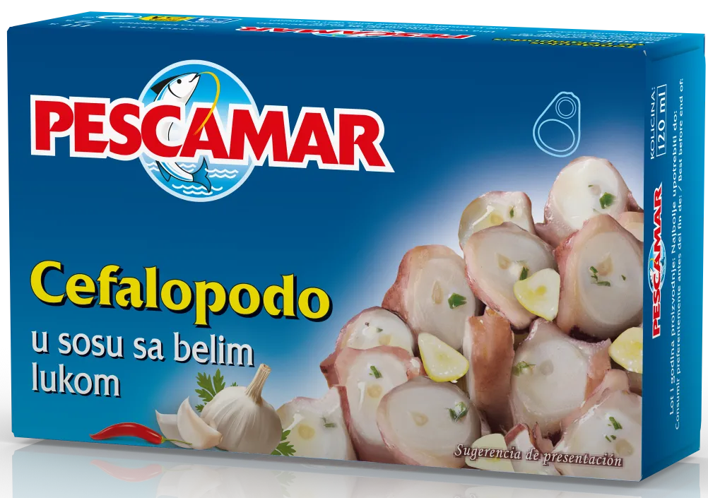 Hobotnica u sosu sa belim lukom