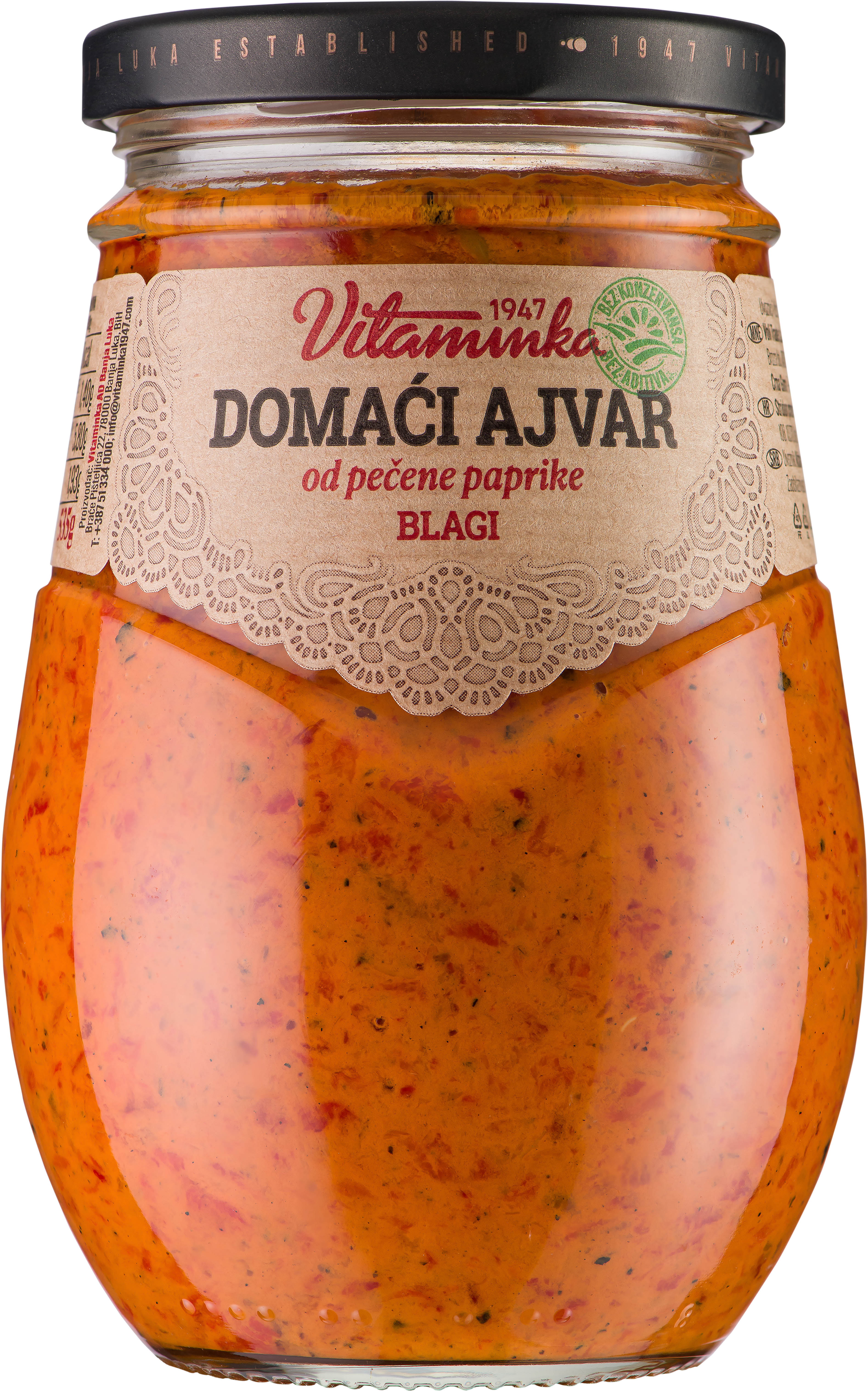 Ajvar od pečene crvene paprike - blagi 