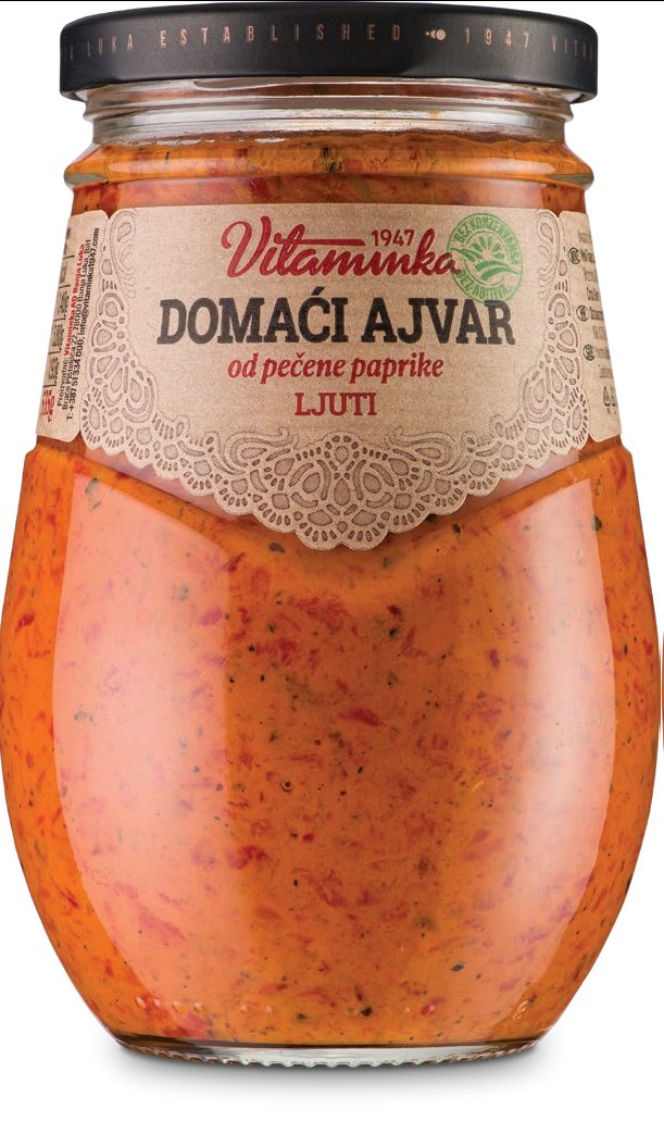 Ajvar od pečene crvene paprike - ljuti 