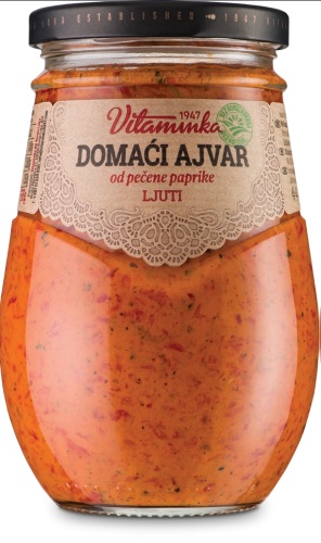 Ajvar od pečene crvene paprike - ljuti 